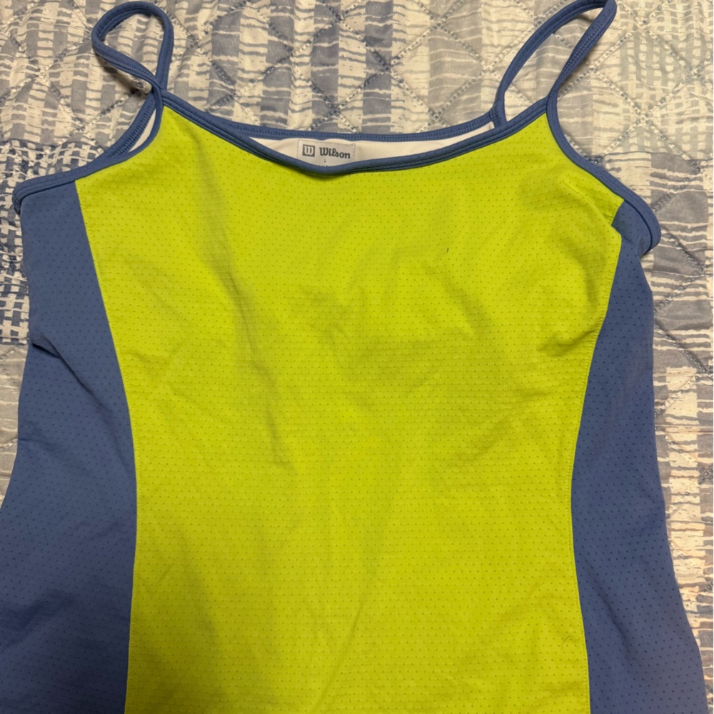 Wilson Blue and White Patterned Tank Top